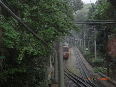 
Tram No 2 crossing, Corcovado, Rio de Janeiro, September 2008